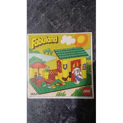 Set LEGO Fabuland 3654 année 1979, plus notice, 'The cottage'