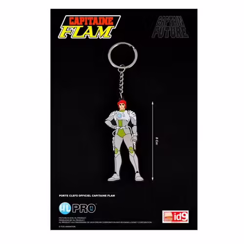 Porte Clé Capitaine Flam - Curtis Newton Gomme 8cm