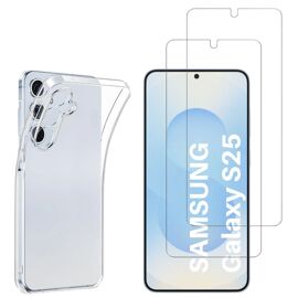 Coque Pour Samsung Galaxy S25 Et 2 Verres Trempé Film Protection Ecran Phonillico®