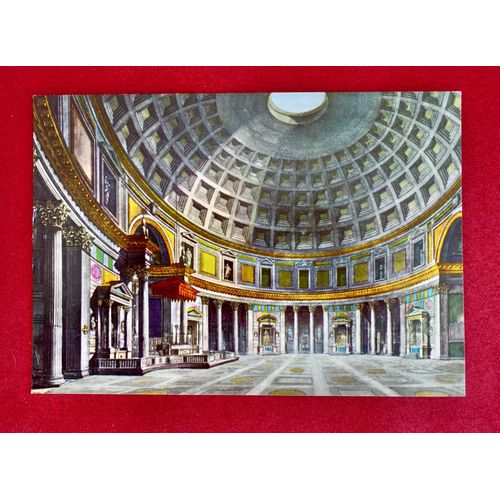 Carte Postale Rome. Le Panthéon Rome. Intérieur Du Panthéon Rome. Carte Postale Italie.