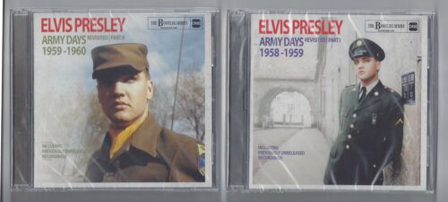 Elvis Presley Army Days Revisited 1958-1959 Part 1 & Army Days Revisited 1959-1960 Part 2 Discs Originaux 53 Tracks Soundboard Recording Edition Limitée 500 Ex Livret Boitier Cristal