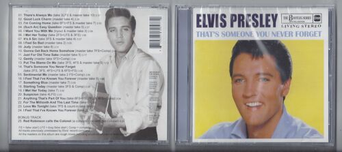 Elvis Presley That's Someone You Never Forget Living Stereo Disc Original Picture 24 Tracks + 1 Bonus Livret Soundboard Recording Edition Limitée Sortie En 2020