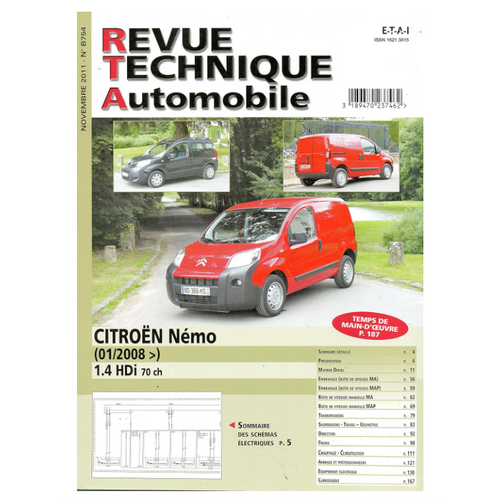 Revue Technique Citroën Nemo Diesel 1 4 Hdi 70ch 01 2008
