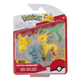 Pokémon Figurine Battle Figure Set - Pikachu, Okéoké Et Phyllali