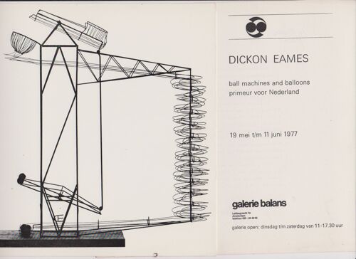 Dickon Eames. Ball Machines And Balloons. Primeur Voor Nederland. Catalogue May-June 1977 Dickon Eames)