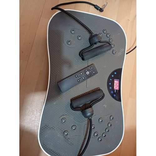 Plate Forme Vibrante, Peu Servie, Avec Corde Pour Bras. Très Stable. Avec Télécommande Et Bleuthooth