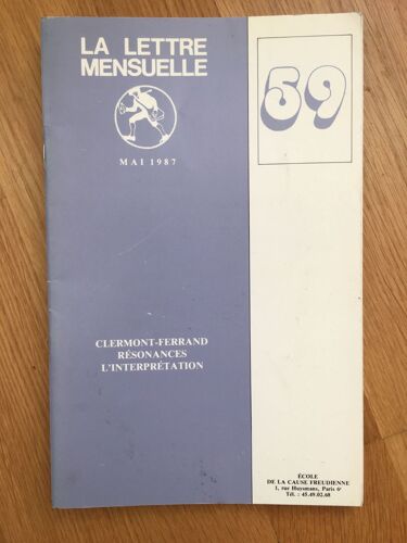 La Lettre Mensuelle N°59. L'interprétation