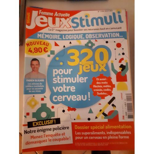 Femme Actuelle Jeux Stimuli 3. Juin-Juillet 2023. 320 Jeux Pour Stimuler Votre Cerveau !