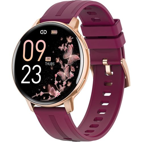 KALANKA-Montre Connectée Femme avec Appel Bluetooth, 1.39"" Smartwatch Santé Au Féminin, 120+ Modes Sportifs, Sommeil, Fréquence Cardiaque, SpO2, Calories IP68 Podometre Android iOS Or Violet