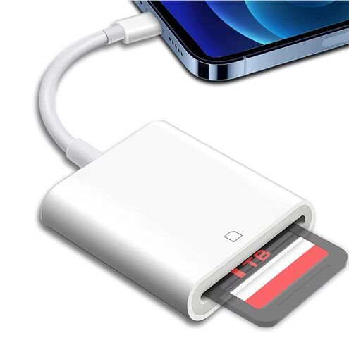 Lecteur de carte SD pour iPhone, iPad, appareil photo de trail, lecteur de carte SD, adaptateur de carte mémoire pour photographie, Plug and Play