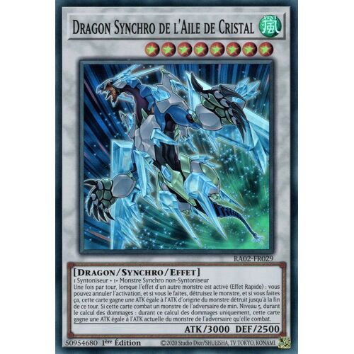 Yu Gi Oh Ra02 Fr029 Dragon Synchro De L'aile De Cristal Super Rare