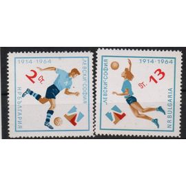 Bulgarie Timbres Football Et Volley-Ball 1964
