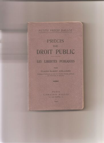 Précis De Droit Public - Les Libertés Publiques