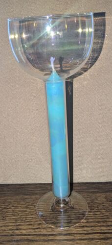 Bougeoir sur pied en verre