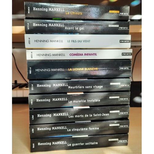 Lot De 10 Romans Petit Format De Henning Mankel Aux Éditions Du Seuil Collection Points
