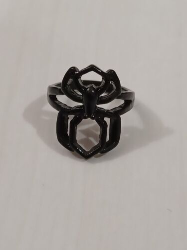 Bague Métal Noir,Araignée,Taille 18.15
