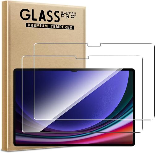 TRAHOO-Lot de 2 films de protection d'écran en verre trempé pour Samsung Tab S10 Ultra Dureté 9H Incassable Anti-traces de doigts Sans bulles