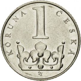 Tchecoslovaquie = Pièce De Monnaie De 1 Koruna, Année 1993, En Nickel, Lion, Couronne -