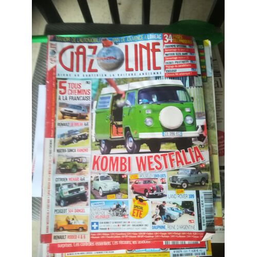 Gazoline 214 De 2014 Fiat 600,Vw T2 Kombi Westfalia,Land Rover 109 Series 3 Pick Up,Renault 18 Break 4x4,Peugeot 504 4x4 Dangel,Mehari 4x4,Renault Rodeo,Matra Rancho,Wolseley,Velosolex S3800,Samba Cab