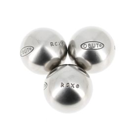Boules De Pétanque Obut Boules De Pétanque Obut Rcx 75 Jeu 3 B Compet Argent Métalisé 680g