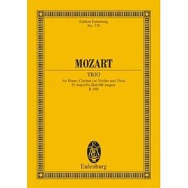 Mozart - Trio K.V. 498 En Mi Bemol Majeur Pour Piano, Clarinette Et Alto - Partition De Poche Eulenburg