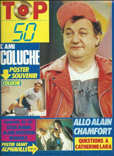 Top 50 30/06/1986 Coluche, A. Chamfort, Cock Robin, Souchon, Niagara, C. Lara, Alphaville, Kime Wilde, Vivien Savage, J-M Jarre, Images, J-L. Aubert, Al Corley, Rita Mitsouko,Madonna,Wham, Muriel Dacq