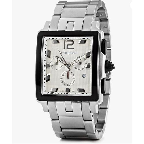 Cerutti - Crb003e251g - Montre Homme - Quartz Chronographe - Chronomètre - Bracelet Acier Inoxydable Argent
