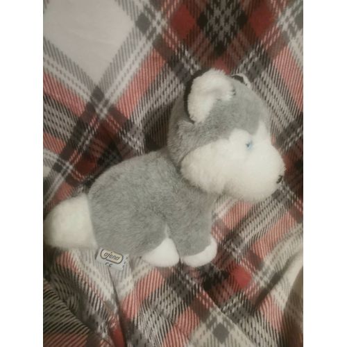 Doudou Peluche Husky Chien Assis Ajena