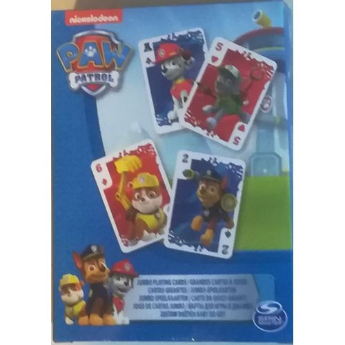 54 Grandes Cartes À Jouer Pat Patrouille