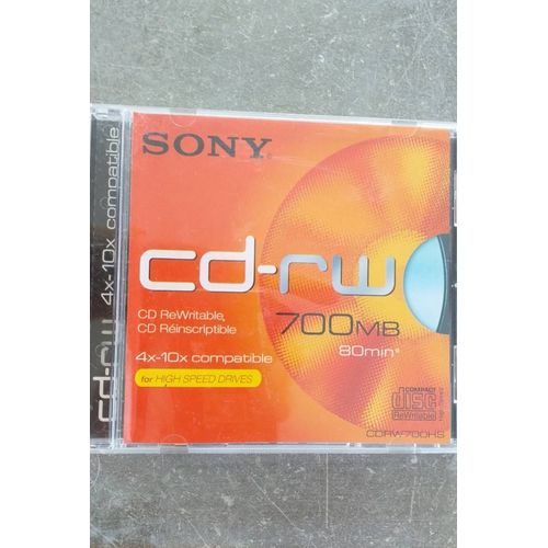 CD-RW Sony 700mb 80 minutes