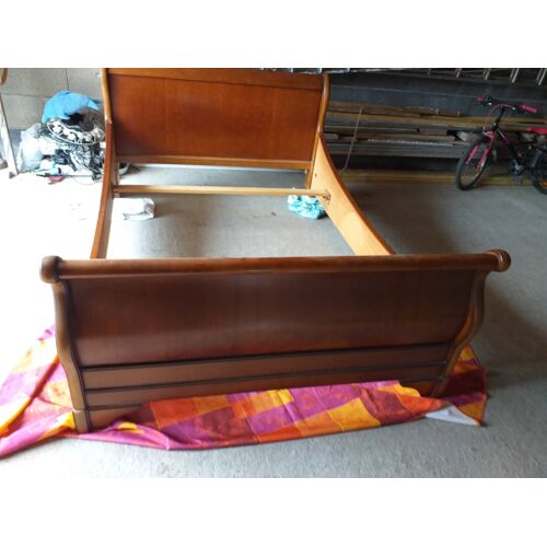 Lit 140 / 190 en merisier style Louis Philippe 