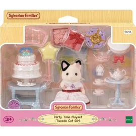Sets Prets A Jouer La Fille Chat Bicolore Et Son Goûter Danniversaire