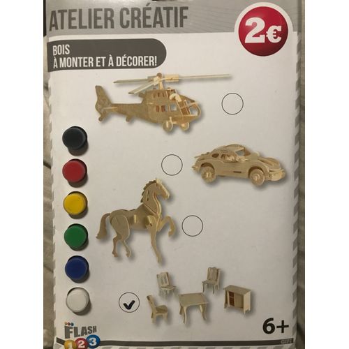 Meubles En Bois - Atelier Creatif - Bois A Monter Et A Decorer - Flash 1 2 3 - Gifi - 2012