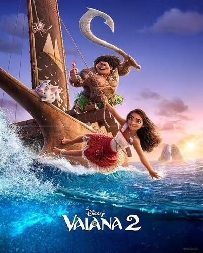 Vaiana 2, La Légende Du Bout Du Monde - Affiche Pliée Originale De Cinéma - Format 120x160 Cm - De David G. Derrick, Jason Hand Avec Dwayne Johnson, Hualalai Chung, Rose Matafeo / Walt Disney - 2024