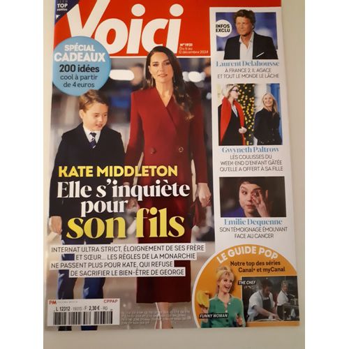 Voici 1931 Décembre 2024. Kate Middleton, Laurent Delahousse, Emilie Dequenne, Gwyneth Palrow...