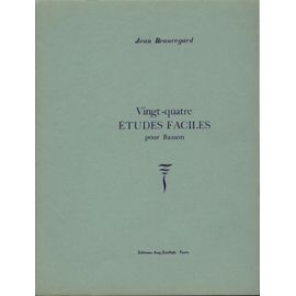 Jean Beauregard : Vingt-Quatre Études Faciles Pour Basson - Editions Zurfluh - Az1167