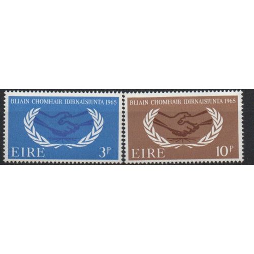 Irlande Timbres Année De La Coopération Internationale 1965