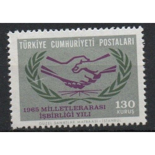 Turquie Timbre Année De La Coopération Internationale 1965