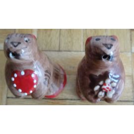 Marmottes Sel Et Poivre En Céramique