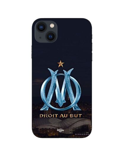 Coque Iphone 13 Om Logo Bleu Et Dorée