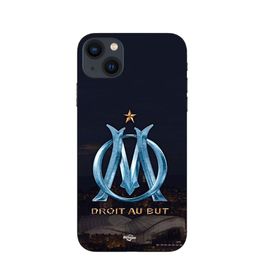 Coque Iphone 14 Om Logo Bleu Et Dorée Stade