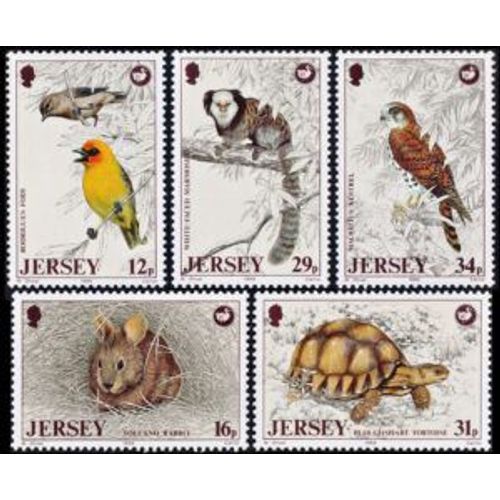 Jersey - Yvert Et Tellier N° 2168/73 - 1997 - Fauna - Endangered Species