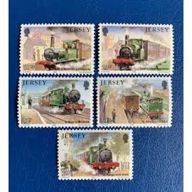 Jersey 1985 Yvert Et Tellier N° 349/53 Trains Railways Locomotives