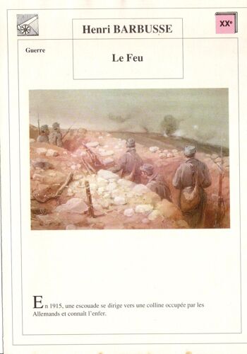 Fiche Lecture / Litterature Henri Barbusse Le Feu