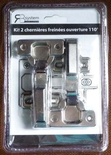 Kit 2 charnières freinées ouverture 110°