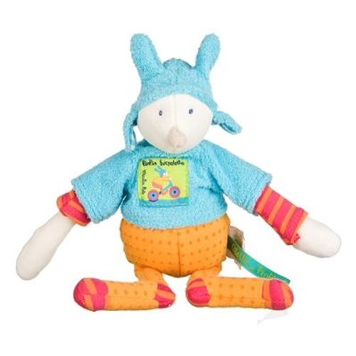 Peluche Doudou Poupée Doll Moulin Roty Chien Hund Dog Lapin Bleu Orange Rose Velour Fille Garçon Gm Colette & Pinpin