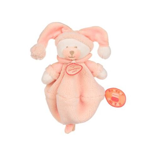 Doudou Peluche Doudou Et Compagnie Ours Teddy Bear Bar Orso Lutin Douceur Macaron Couleur Orange Mandarine Plat Rond  & D&c Cie 19 Cm 