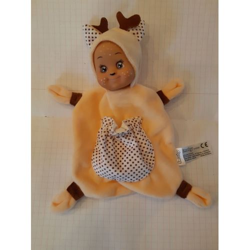 Smoby Minikiss Doudou Cerf, 20 Cm, ( Cuddle Cloth Deer), Saumon
