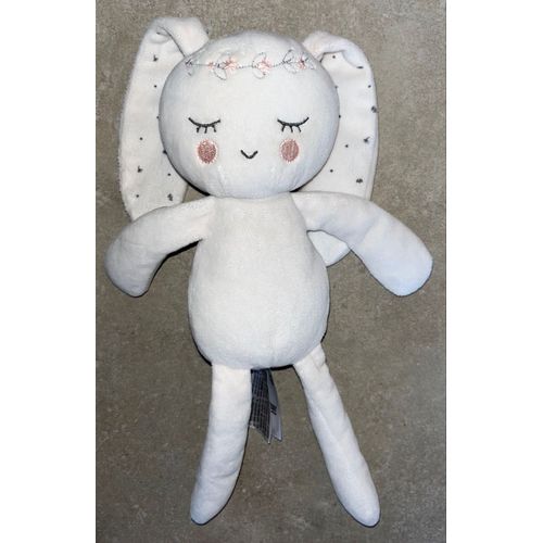 Doudou Lapin Lapin Blanc Kiabi Couronne Peluche Poupée Lapine Simba Toys Soft Toy Bunny Doll