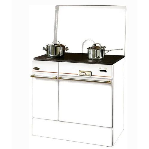 Godin - 240163000810-cuisinière bois arpège 85cm 10,5kw buches 50cm blanc dessu 240163blancpoli